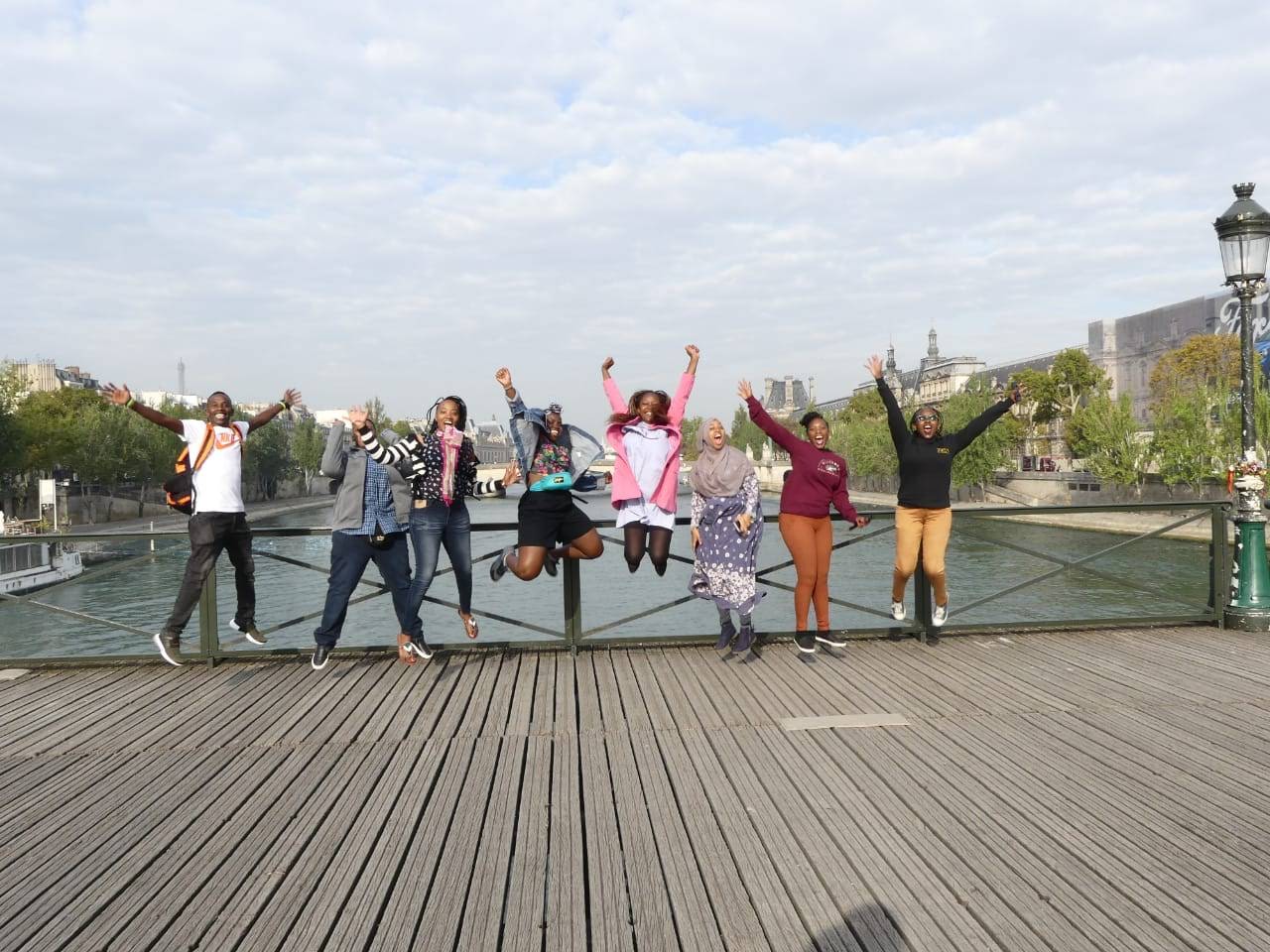 Students from Kenya visiting Paris