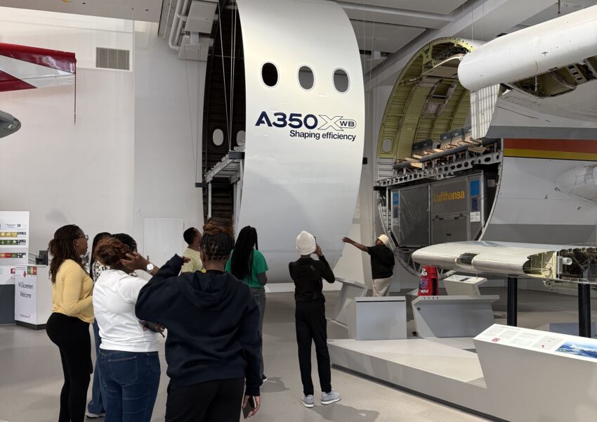 STEM trip to Europe at Airbus factory